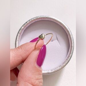 18K Gold plated sterling silver delicate heart ring